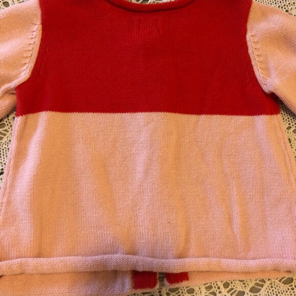 Tea Collection Pink & Red Sweater Size 12-18 Months - Picture 2 of 6